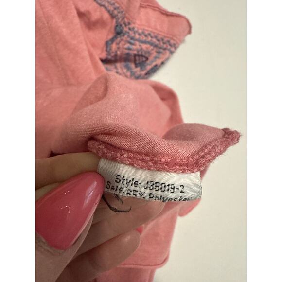 Johnny Was Davis Drape Pink Tunic Dress Size Small Trendy Embroidered - Picture 12 of 12